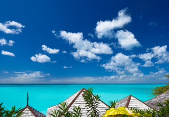 Silver Roofs Overlooking Turquoise Caribbean Sea, Antigua