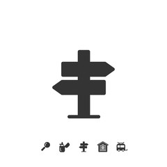 Obraz premium direction post icon vector illustration design