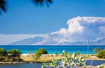 View To Montserrat With Caribbean Foreground, Antigua