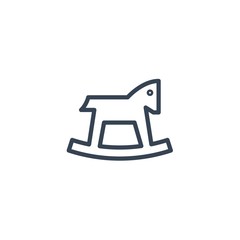 rocking horse icon vector illustration for website and graphic design