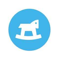 rocking horse icon vector illustration for website and graphic design