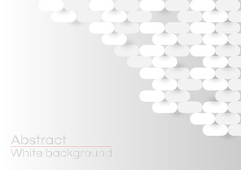 White abstract wallpaper background. Vector 3d paper texture.
