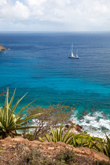 Sailboat Near English Harbor In Antigua