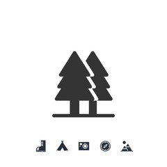 trees icon vector illustration for website and graphic design
