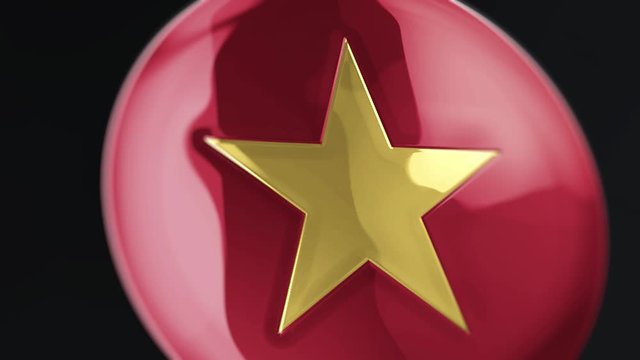 3D intro illustration intro representation of the flag and country of Vietnam