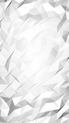 White abstract background. Lowpoly backdrop. Crumpled paper. 3D illustration