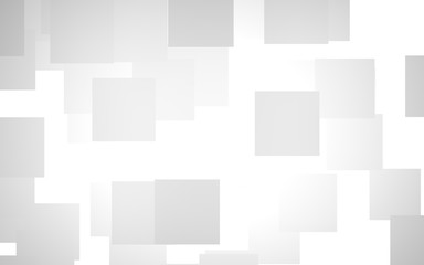 White abstract background. Misty backdrop with grey squares. 3D illustration