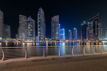 Dubai Marina in evening