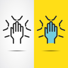 Hand Icon vector , People teamwork together