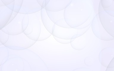 Abstract white background. Backdrop with light transparent bubbles. 3D illustration