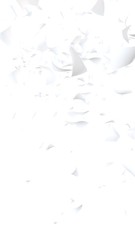 Flying sheets of paper isolated on white background. Abstract money is flying in the air. Vertical orientation. 3D illustration