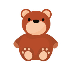 Obraz na płótnie Canvas bear teddy child toy isolated style icon