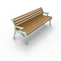 3d image of aluminum bench Retro Stile 4