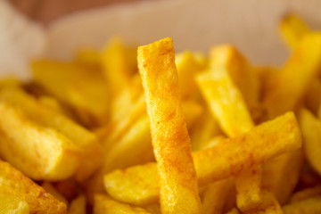 French fried potatoes background