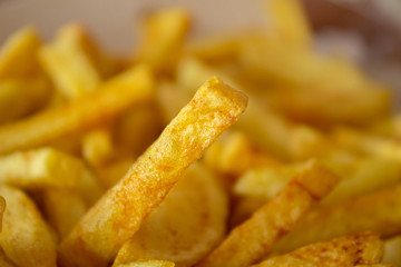 French fried potatoes background