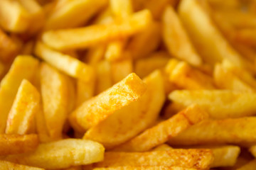 French fried potatoes background