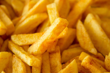 French fried potatoes background