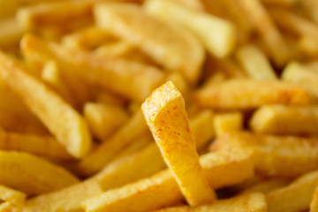 French fried potatoes background