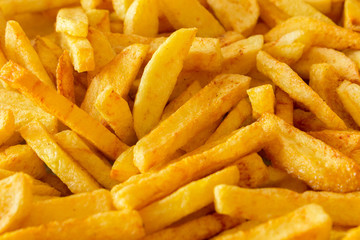 French fried potatoes background
