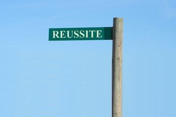 panneau de réussite