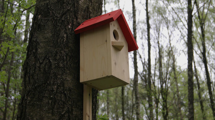 wooden bird house