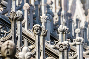 detail of Milano's cathedral