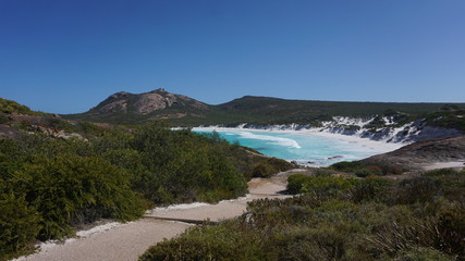 Beautiful walk path to the ocean in Western Australia