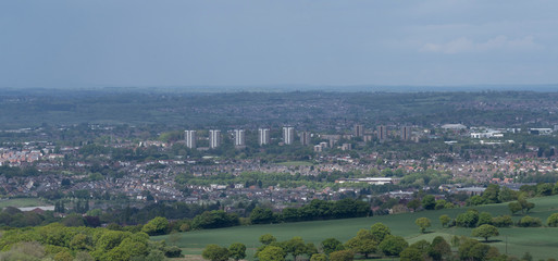 Aerial view of Dudley, Halesowen and the Black Country