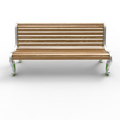 3d image of aluminum bench Urban 9