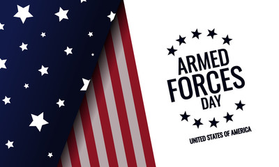 Armed forces day card or background. vector illustration.