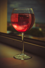 glass of red wine
