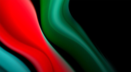 Fototapeta premium Liquid colors fluid gradients on black background