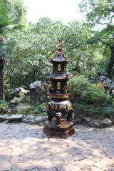 Urne à encens d'un temple à Hangzhou, Chine