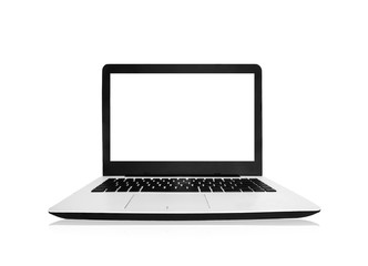 Laptop isolated on white background with clipping paths for graphic design