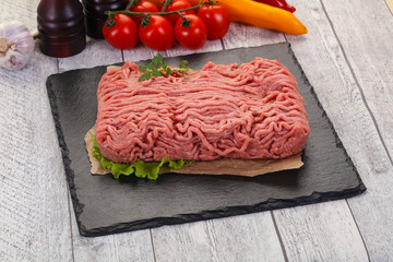 Raw turkey minced meat