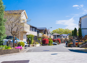 Naklejka premium 閑静な住宅街 ※無電柱化区画
