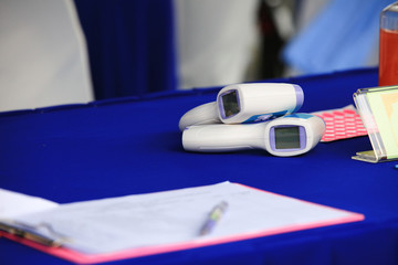 Close up Body thermal scan for Coronavirus screening