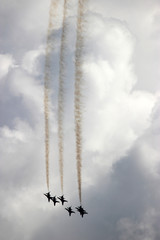  Military aircraft during the flight © moniadk