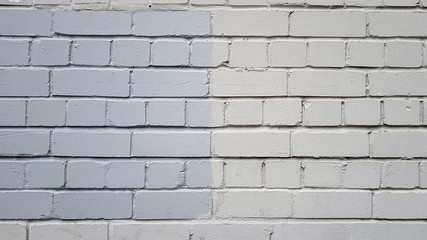 White brick wall background texture.