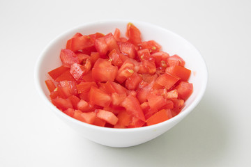 Chopped or Diced Tomatoes in a bowl