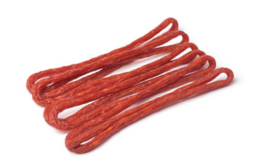 Naklejka premium Long thin kabanos sausages