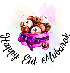 Happy Eid Mubarak vector illustration
