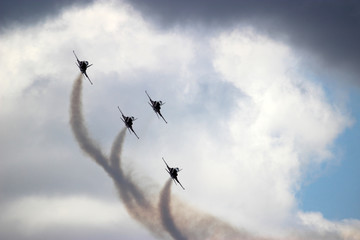  Military aircraft during the flight © moniadk