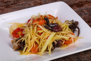 Green mango salad with seafood