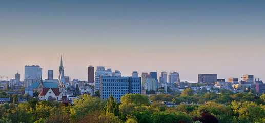Panorama of the city of Łódź, Poland
