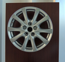 Custom Metallic Painted Car Wheel Rim Isolated  