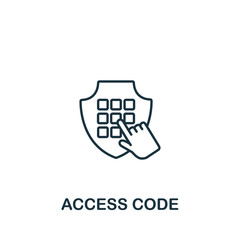 Access Code icon from security collection. Simple line element Access Code symbol for templates, web design and infographics