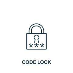 Code Lock icon from security collection. Simple line element Code Lock symbol for templates, web design and infographics