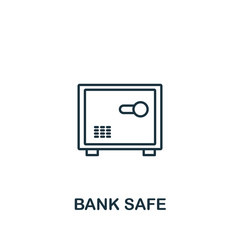 Bank Safe icon from security collection. Simple line element Bank Safe symbol for templates, web design and infographics