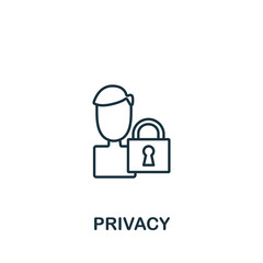 Privacy icon from security collection. Simple line element Privacy symbol for templates, web design and infographics